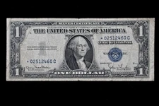 Tough $1 1935D Star *C Wide Silver Certificate *02512460C series D, bp4922, one$