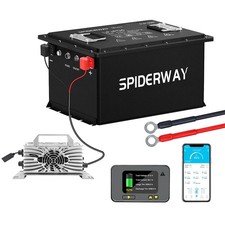48V 150AH Lithium Golf Cart Battery Lifepo4  25A Charger Bluetooth Touch