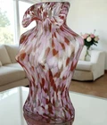 Huge 30cm Murano Glass Italian Art Glass Cylinder Vase Love Hearts & Kisses