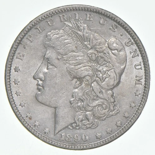 AU+ 1890 (P) Morgan Silver Dollar (1 coin) *3554