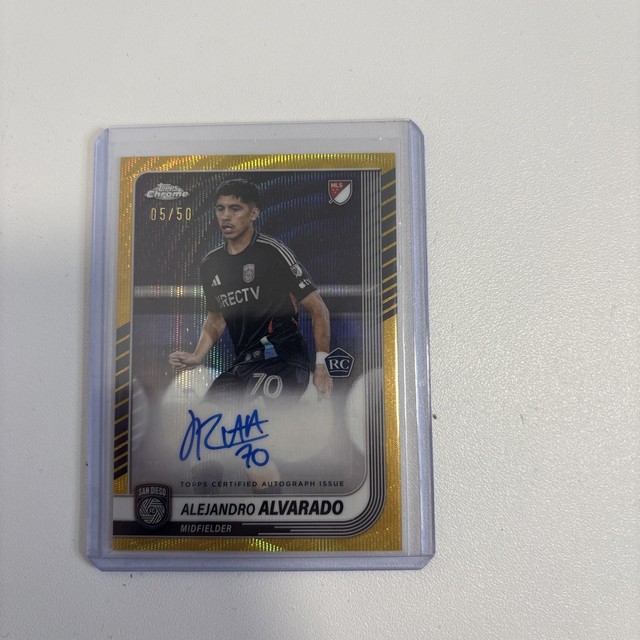 Alejandro Alvarado 2025 Topps Chrome MLS True Gold Rookie Autograph /50