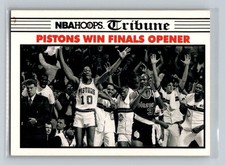 1990-91 Hoops #337 Pistons Win Finals Opener Detroit Pistons Basketball Card