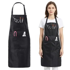 Hair Stylist Apron with 4 Pockets Barber Apron Waterproof Hairdresser Aprons ...