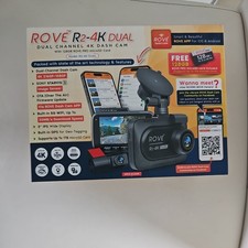 ROVE R2-4K DUAL Channel Dash Cam STARVIS 2 Sensor with Pro 128GB microSD Card