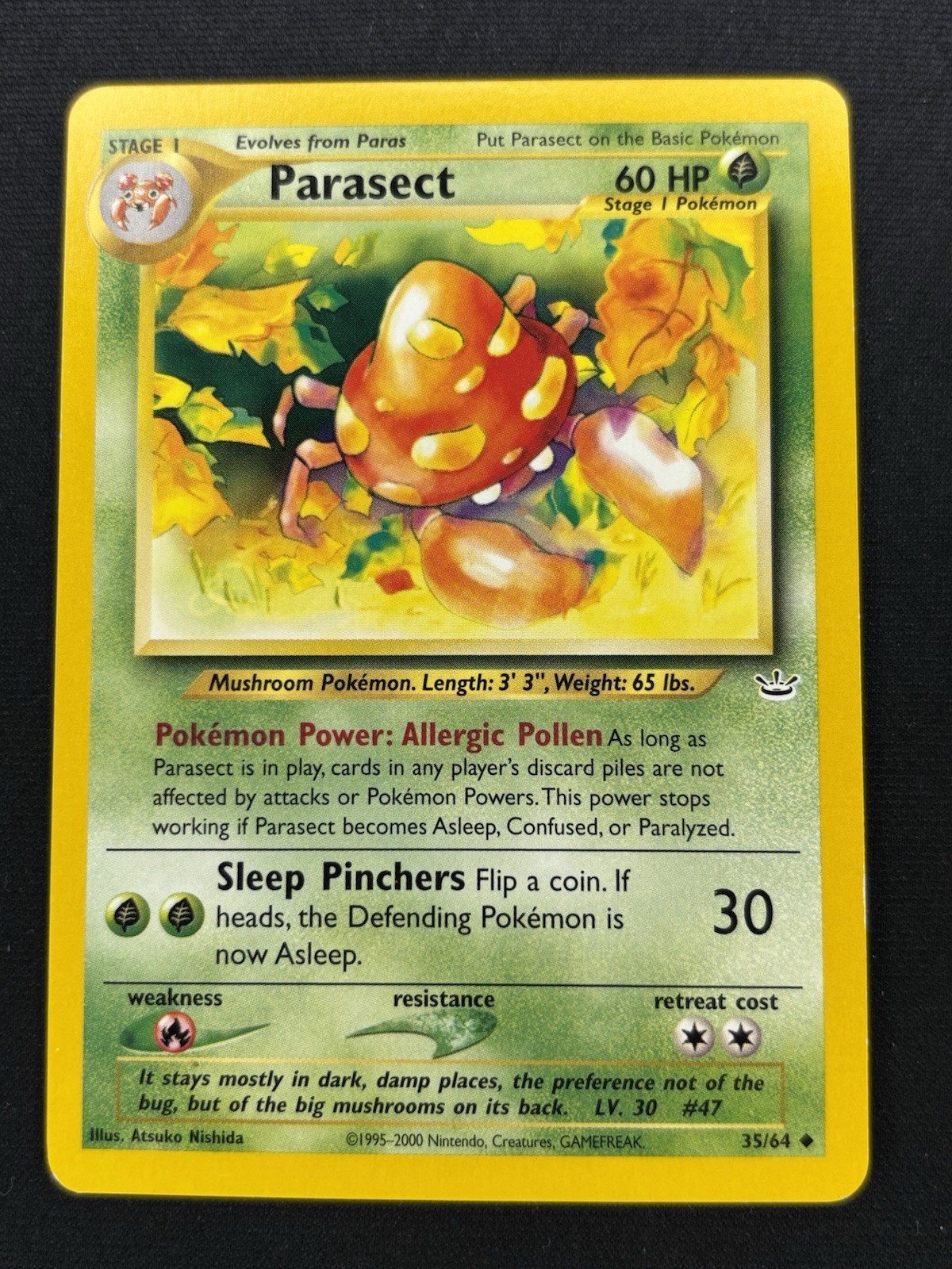 Parasect 35/64 - Unlimited Neo Revelation Uncommon Non-Holo Pokemon Card - LP