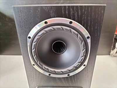 FYNE Audio F500S Bookshelf Speakers Pair Black Ash Wood Tested Box Manual