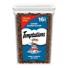 Temptations Classic Crunchy and Soft Cat Treats, Savory Salmon, 16 oz
