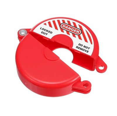 Gate Valve Lockout Device, for 2-1/2'' to 5'' Diameter Valve, Red