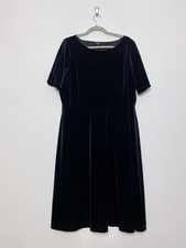 Joanna Hope Dress Size UK 24 Black Velvet Velour Soft