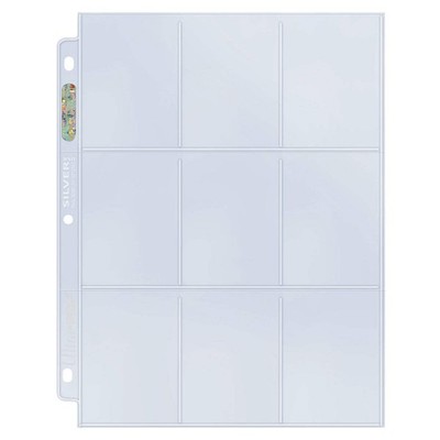Ultra PRO 25/50CT Pack 9 Pocket Silver Series Gaming Cards Pocket Pages Refills