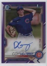 2021 Bowman Draft Chrome Pick Purple Refractor /250 Drew Gray #CDA-DG Auto 16zo