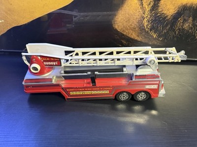 Vintage Buddy L Talk N Go Hook N Ladder Fire Truck Ladder Truck Toy Red