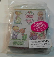 Set of 6 PRECIOUS MOMENTS FRIENDSHIP Rubber Stamps 54345 by STAMPENDOUS
