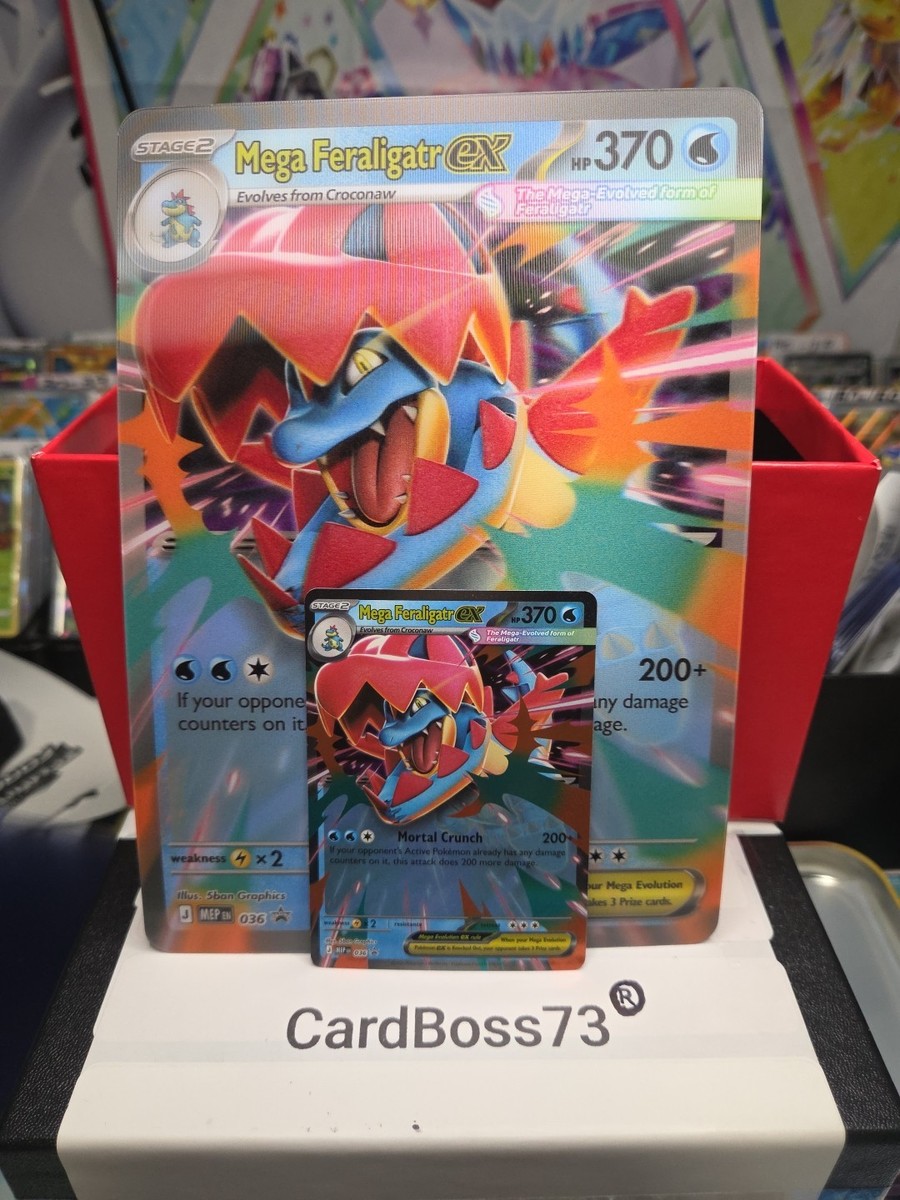 Mega Feraligatr EX 036 Promo Double Rare ,Ascended Heroes Pokemon