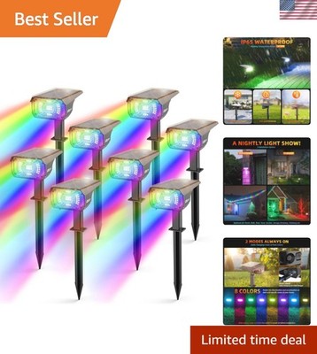 Solar Spotlights Outdoor, 40 LED s Color Changing RGB Waterproof Landscape Li...