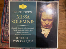 HERBERT VON KARAJAN BEETHOVEN MISSA SOLEMNIS 2LP BOX SET TULIP LABELS WITH BOOKL