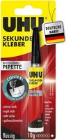 Uhu Sekundenkleber Extra Stark Pipette FlüSsig Kunststoff Metall Holz 10G