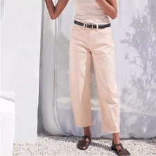 NWOT AYR Organic Ciao Bella Pink Pants The Beat  Barrel Leg Ankle Jeans 26