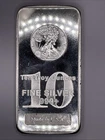 10oz AMERICAN FLAG SILVER BAR 999+