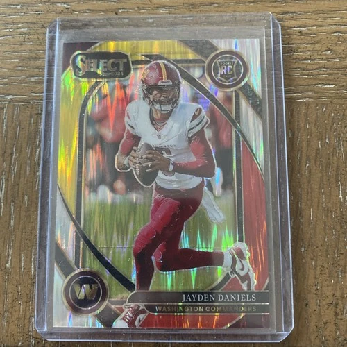 2024 Panini Select - Club Level Jayden Daniels #217 Red & Yellow Shock Prizm(RC)