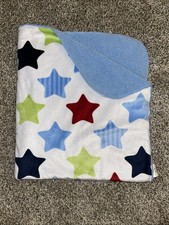 Garanimals Blue Green Red Stars/Blue Sherpa Baby Blanket