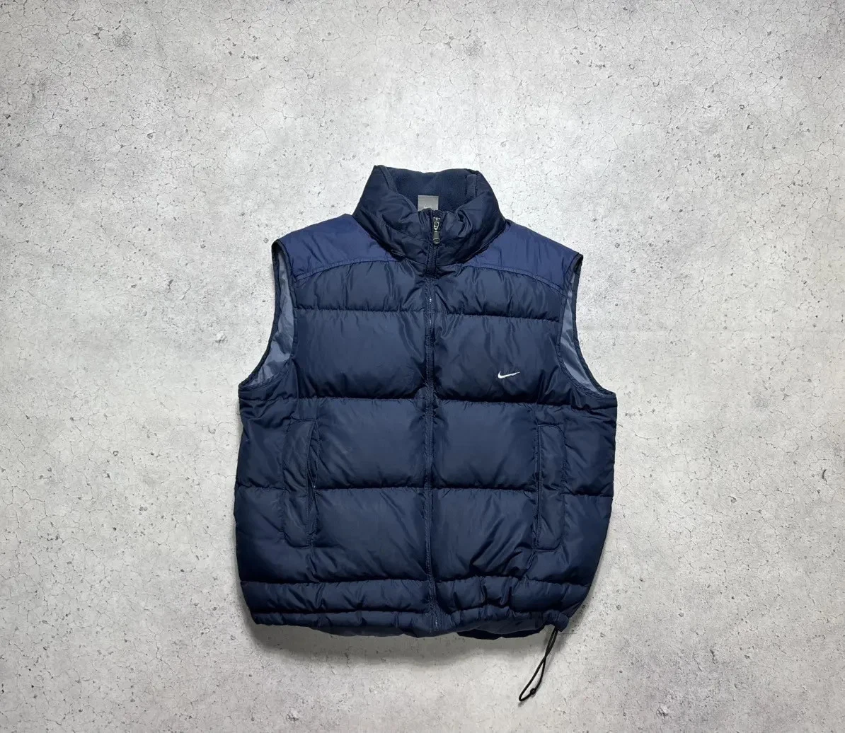 Nike Vintage Down Puffer Vest Jacket Swoosh Drill Y2K