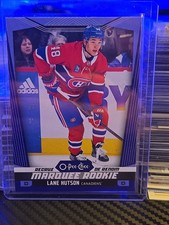2024-25 OPC O-PEE-CHEE HOCKEY LANE HUTSON RC BLUE SP PARALLEL #549
