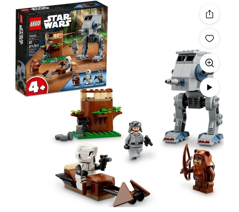 LEGO 75332 Star Wars AT-ST Ewok Attack, Minifigures, Weapons & Vehicles
