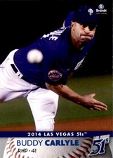 2014 Las Vegas 51s Brandt #7 Buddy Carlyle Tyrone Georgia GA Baseball Card