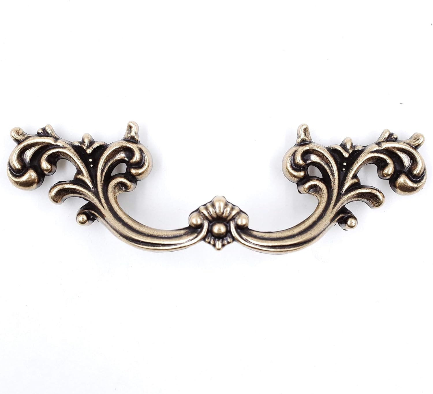 Jetland French Provincial Drawer Pulls - 6-Pack, Antique Brass, 2-1/2