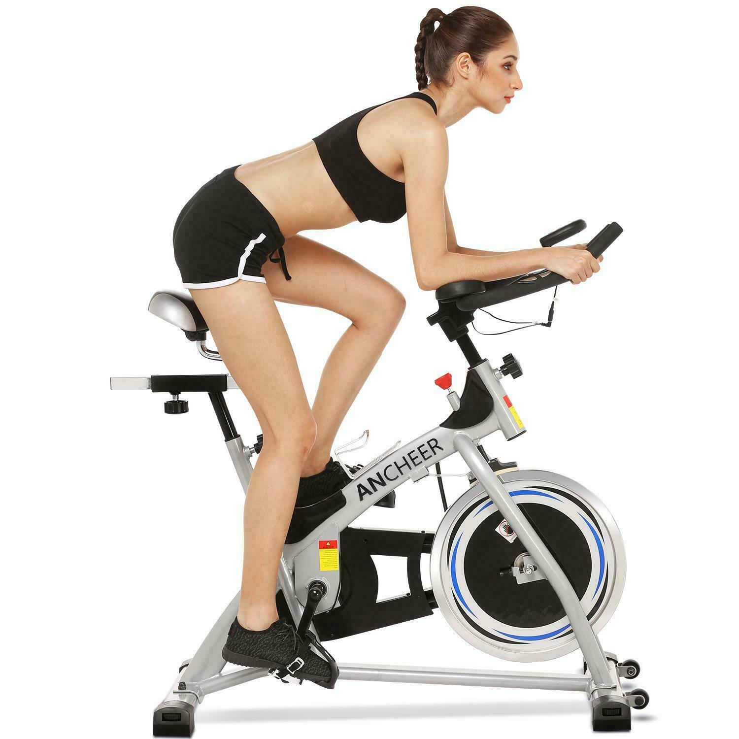 Exercise Bike Indoor Cycling Bicycle Stationary w/LCD Display Home Cardio Gym#