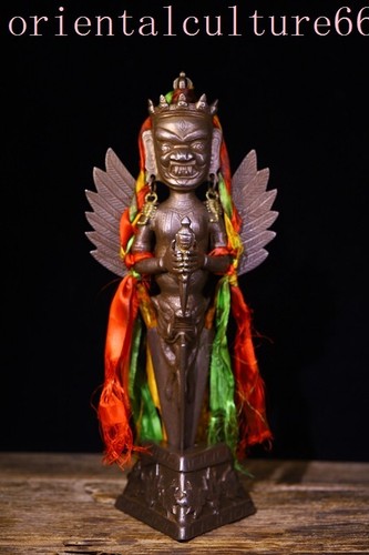 16"Tibetan Meteorite iron Tiantie Winged Garuda Bird Eagle Vajra Dorje Phurpa