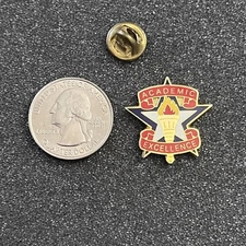 Academic Excellence Award Star Torch Gold Tone Pin Pinback #44341