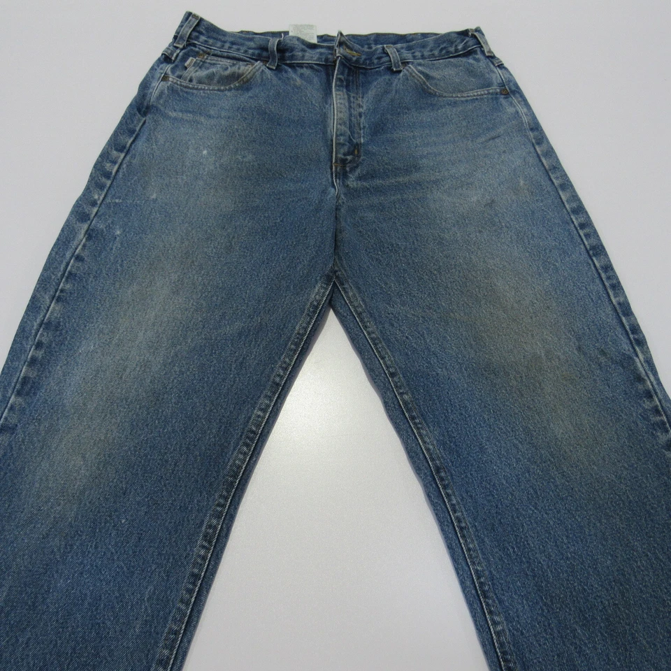 CARHARTT Mens Relaxed Fit straight leg Blue W36  / L30 Jeans  REF (M18256) - Image 3 of 4