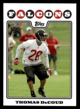 Tarjeta de fútbol americano 2008 Topps Thomas DeCoud #436 Atlanta Falcons