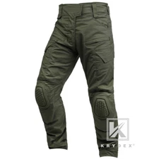 KRYDEX Gun4 Combat Trouser Tactical Pants w/ Knee Pads Army Clothing Green