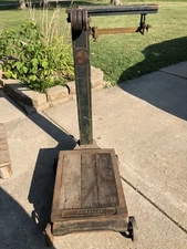 Vintage Antique Fairbanks Portable Rolling Floor Scale Cast Iron No 11-1/2 750lb