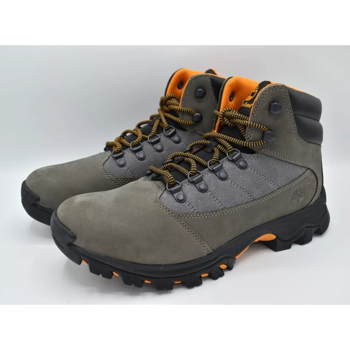 Timberland Mens Size 9 Rangeley Mid Dark Grey Leather Hiking Boots Shoes