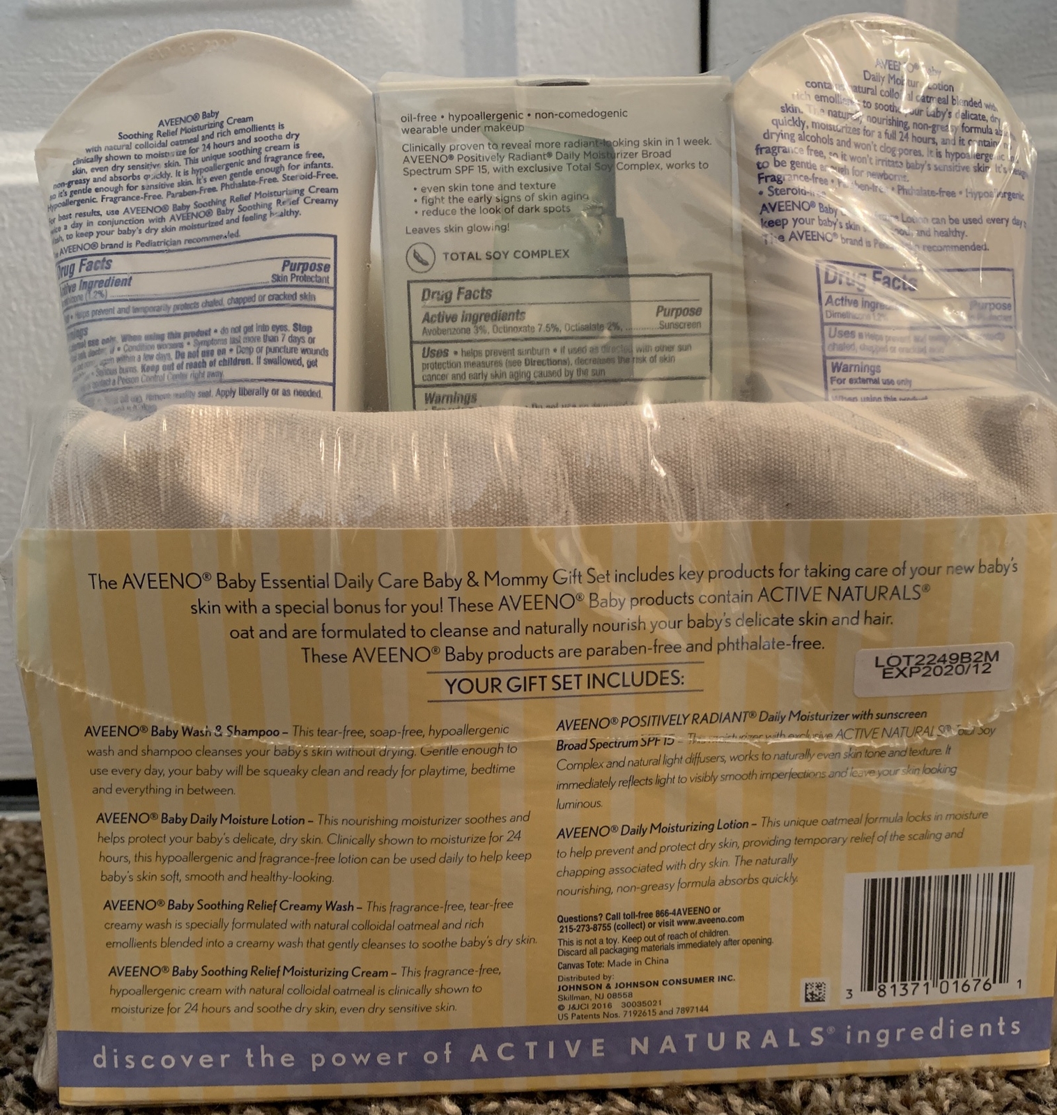 aveeno baby essentials daily care gift set