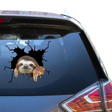 Sloth Vinyl Stickers Waterproof Window Decals Sloth Clean Toilet Toys For Mom