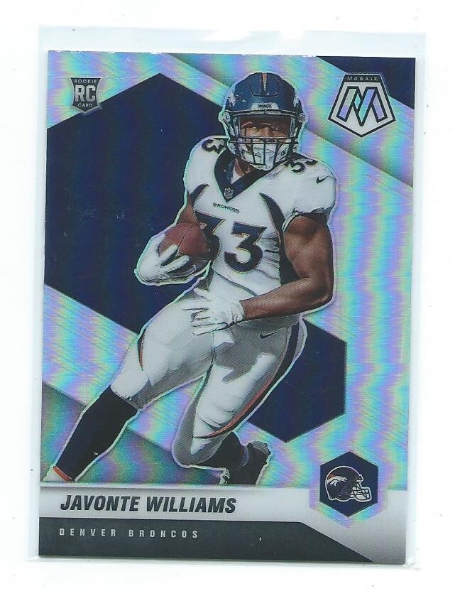 2021 Mosaic-Javonte Williams Silver Rookie Variation #315V-Denver Broncos