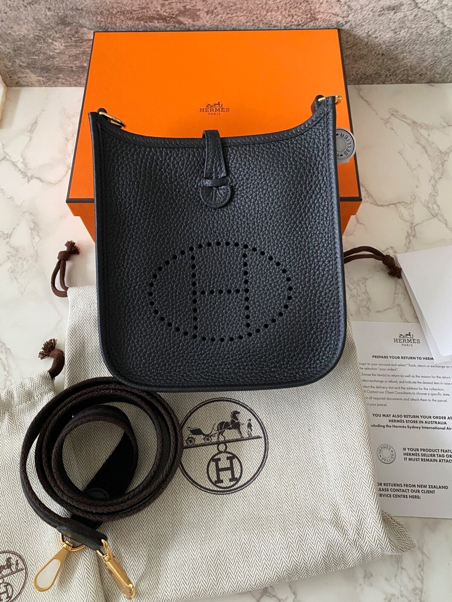 New Authentic Hermes Mini Evelyne 16 Amazone Bag Handbag Clemence
