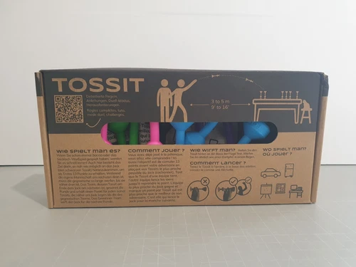 Tossit Saugnapf-Darts Set für 4 Spieler (Pink/blau/Lila/Grün)
