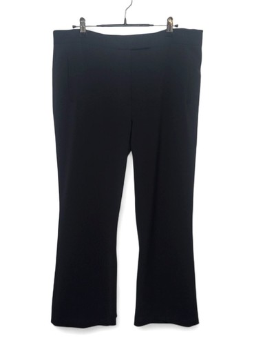 THE ROW Silk Lined Pants Women Size 14 Black Wide Leg Flat Front Casual Trouser - Picture 12 of 13