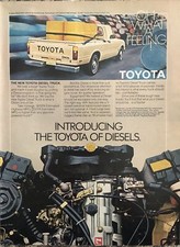 1981 Toyota Diesel Pickup Truck Print Ad The Toyota Of Diesels Vtg 1980s 1981 Toyota Diesel Pickup Truck Print Ad The Toyota Of Diesels Vtg 1980s