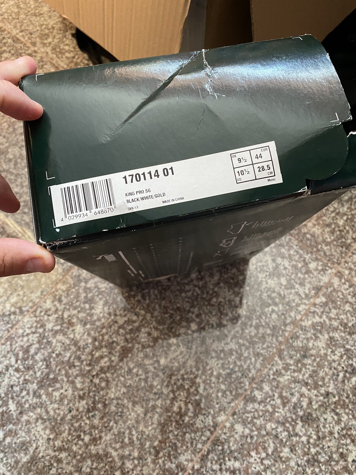 Puma King Pro SG Black White Gold 170114 01 Football Boots Sizes  