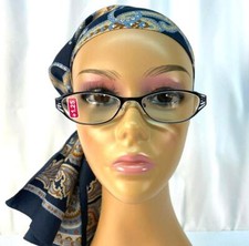 Foster Grant +1.25 Women Blue Metallic Oval Fashion Reading Glasses W/Case!