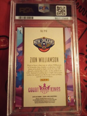 2019-20 Panini Court Kings ZION WILLIAMSON Level 1 Rookie RC