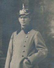 Foto AK - Württemberg Offizier Pickelhaube - Gent Belgien