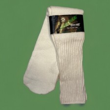 VTG 80s Socks Munsingwear Over Calf Tube Tennis 9-15 White Grand Slam NOS 21"